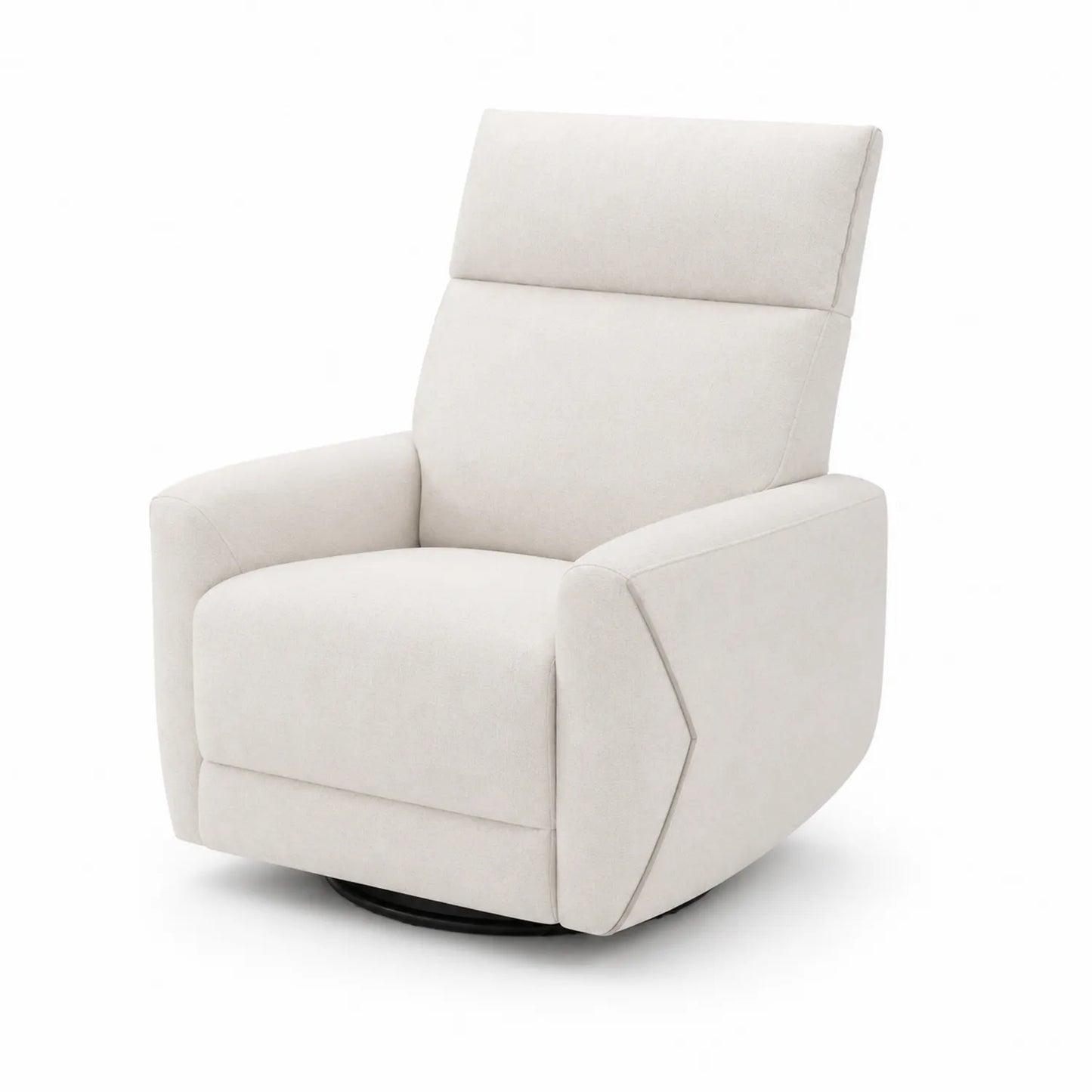 Fauteuil pivotant en tissu blanc avec fonction inclinable