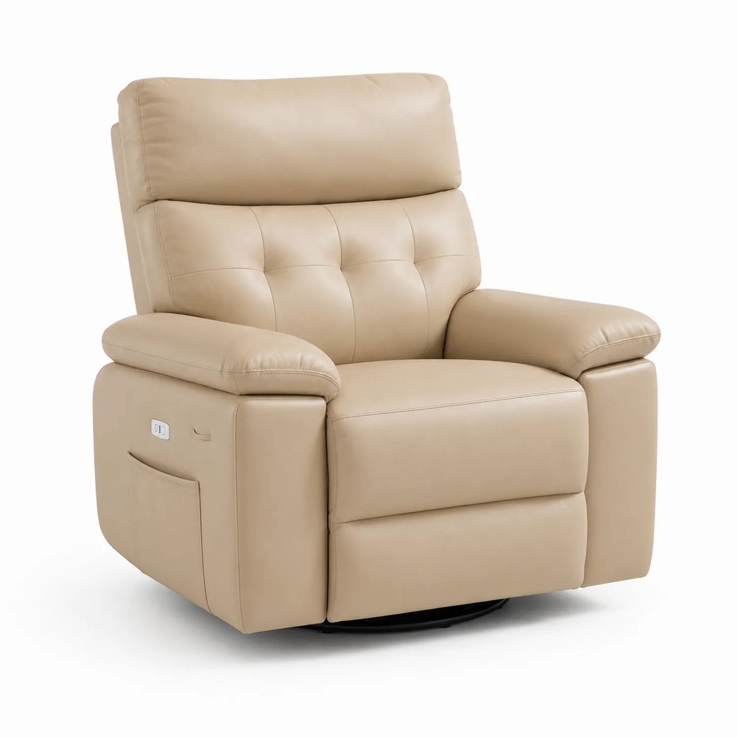Fauteuil en cuir avec fonction pivotante