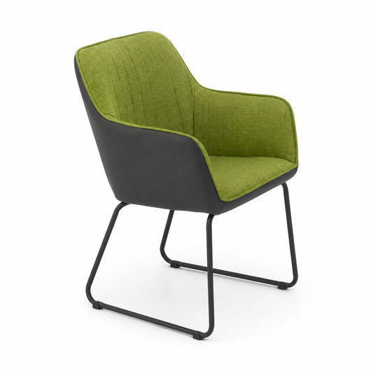 Chaise en métal et tissu Vert