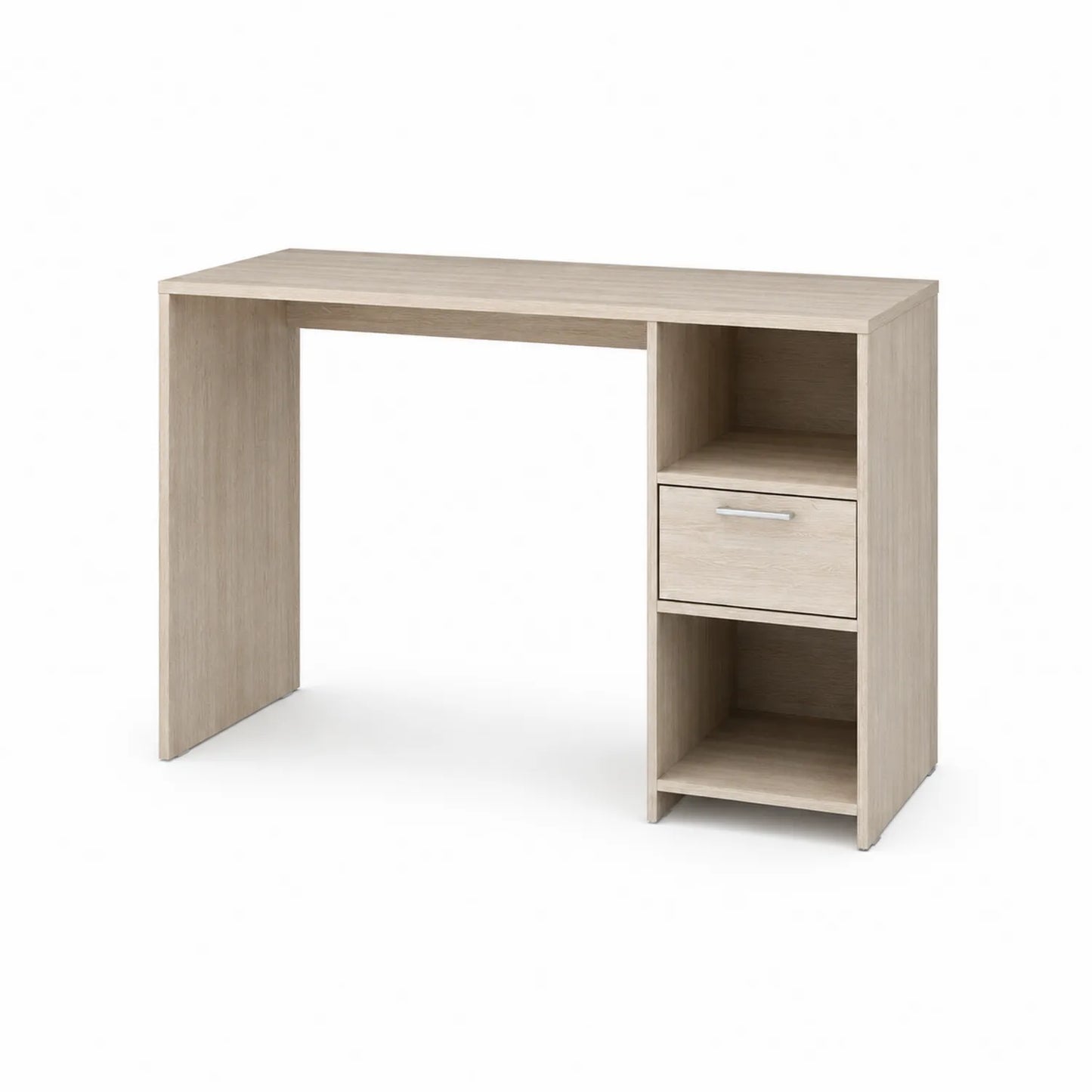 Bureau en bois avec tiroir et étagère 120x50x75 cm Chêne Clair