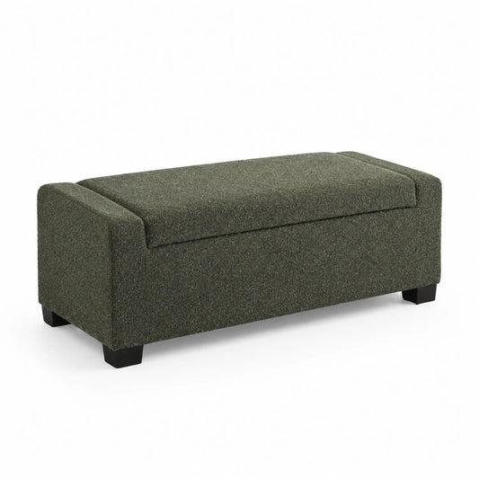 Banc en tissu avec rangement 120x40x45 cm
