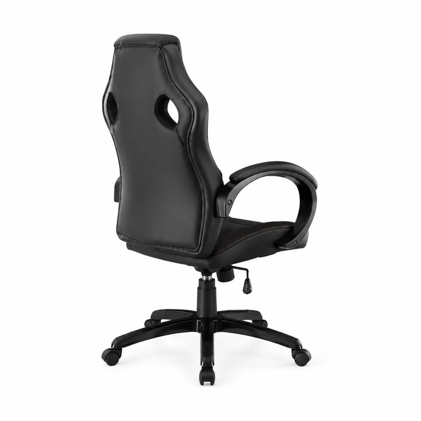 Chaise de bureau en cuir synthétique réglable noire