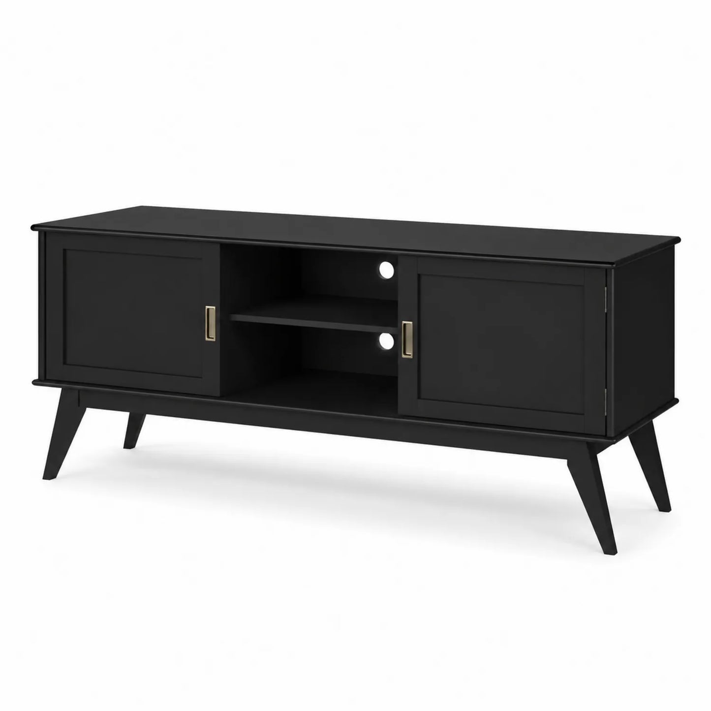 Meuble TV en MDF 120x40x50 cm Noir
