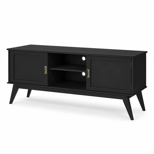 Meuble TV en MDF 120x40x50 cm Noir