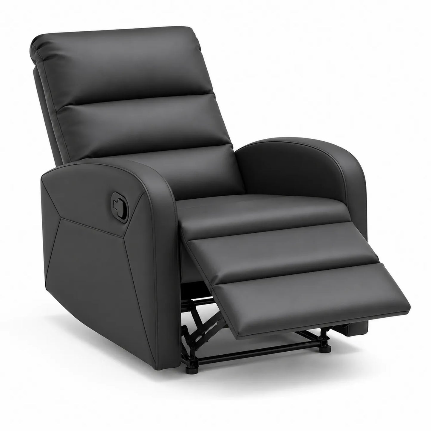 Fauteuil inclinable en cuir synthétique noir