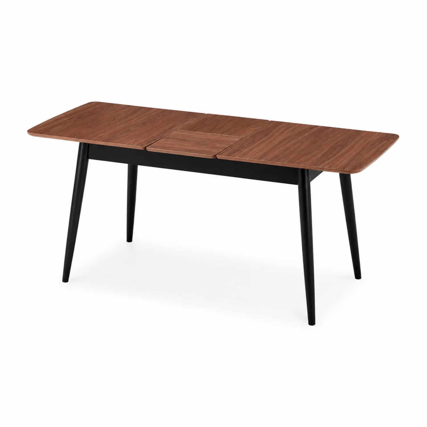 Table extensible en bois avec pieds en métal